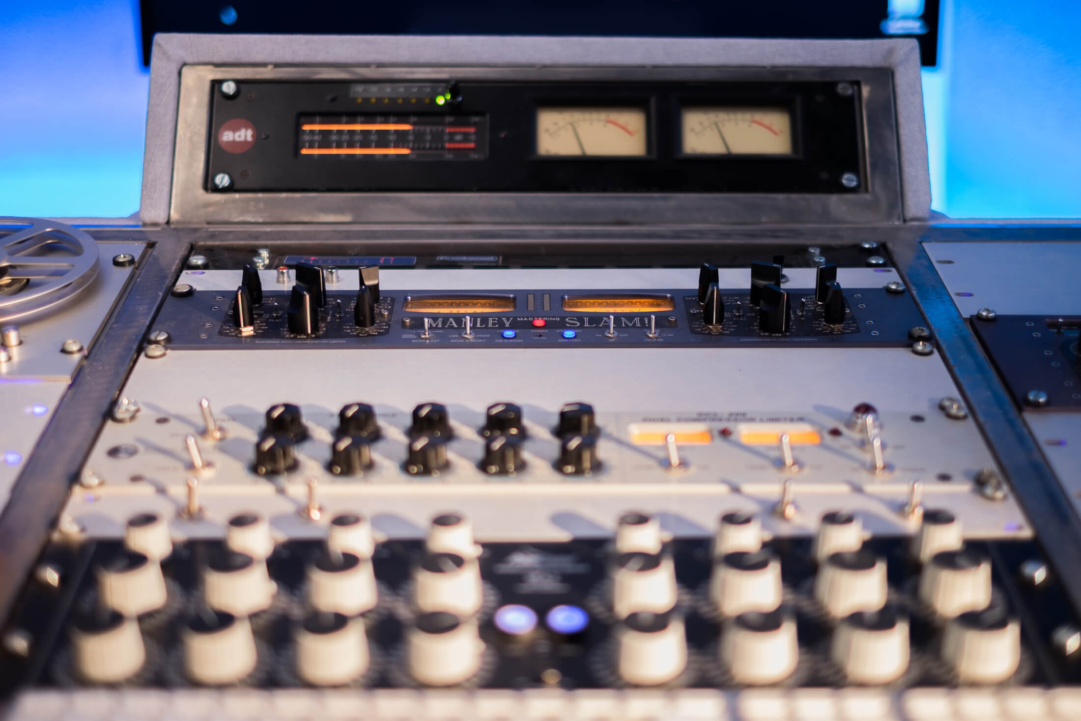 The Rack of analog equipment at Hafod Mastering